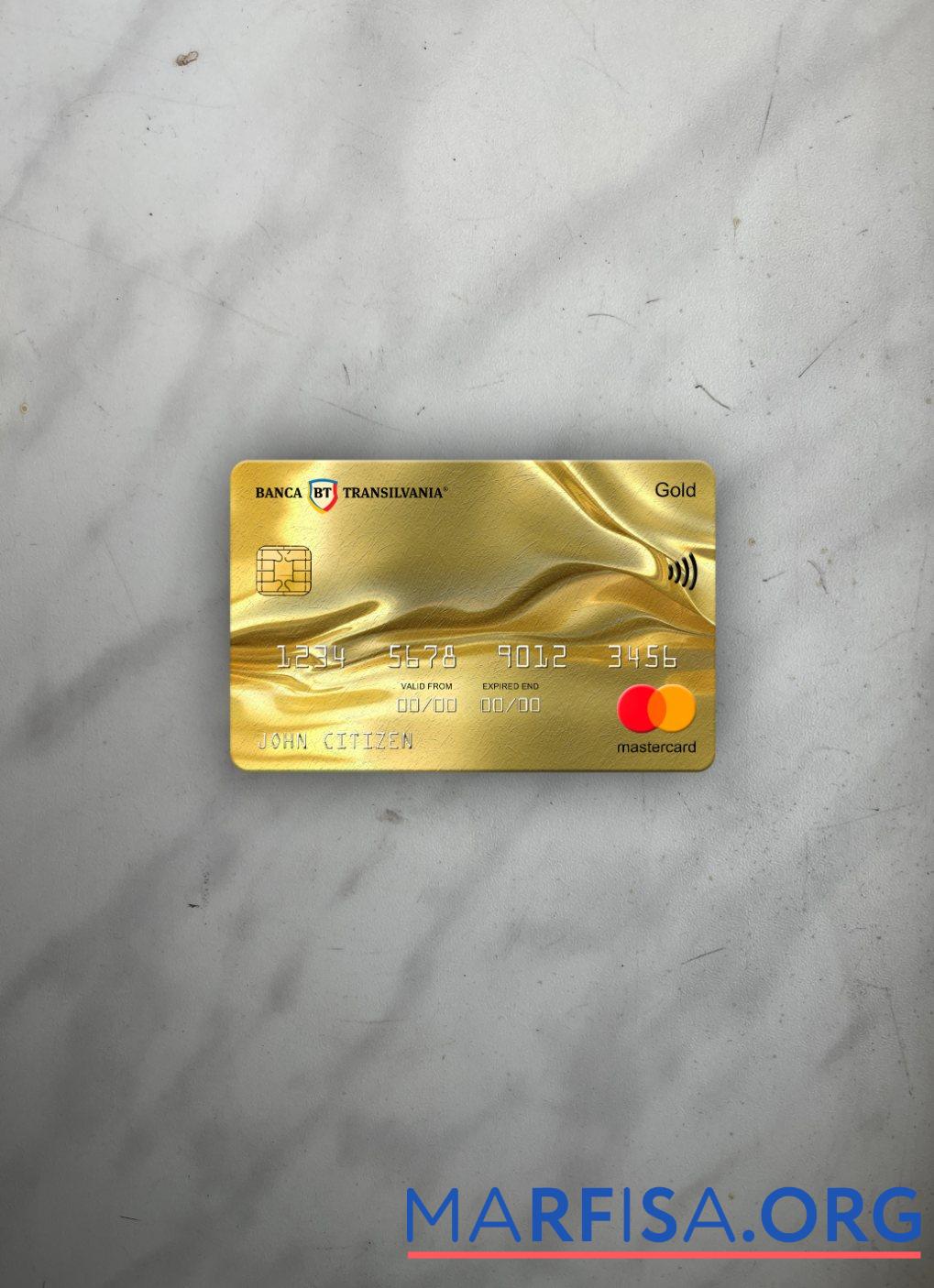 Downloadable Romania Banca Transilvania bank mastercard gold photolook front example